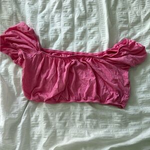3 for $20⭐️ Pink Off-Shoulder Crop Top